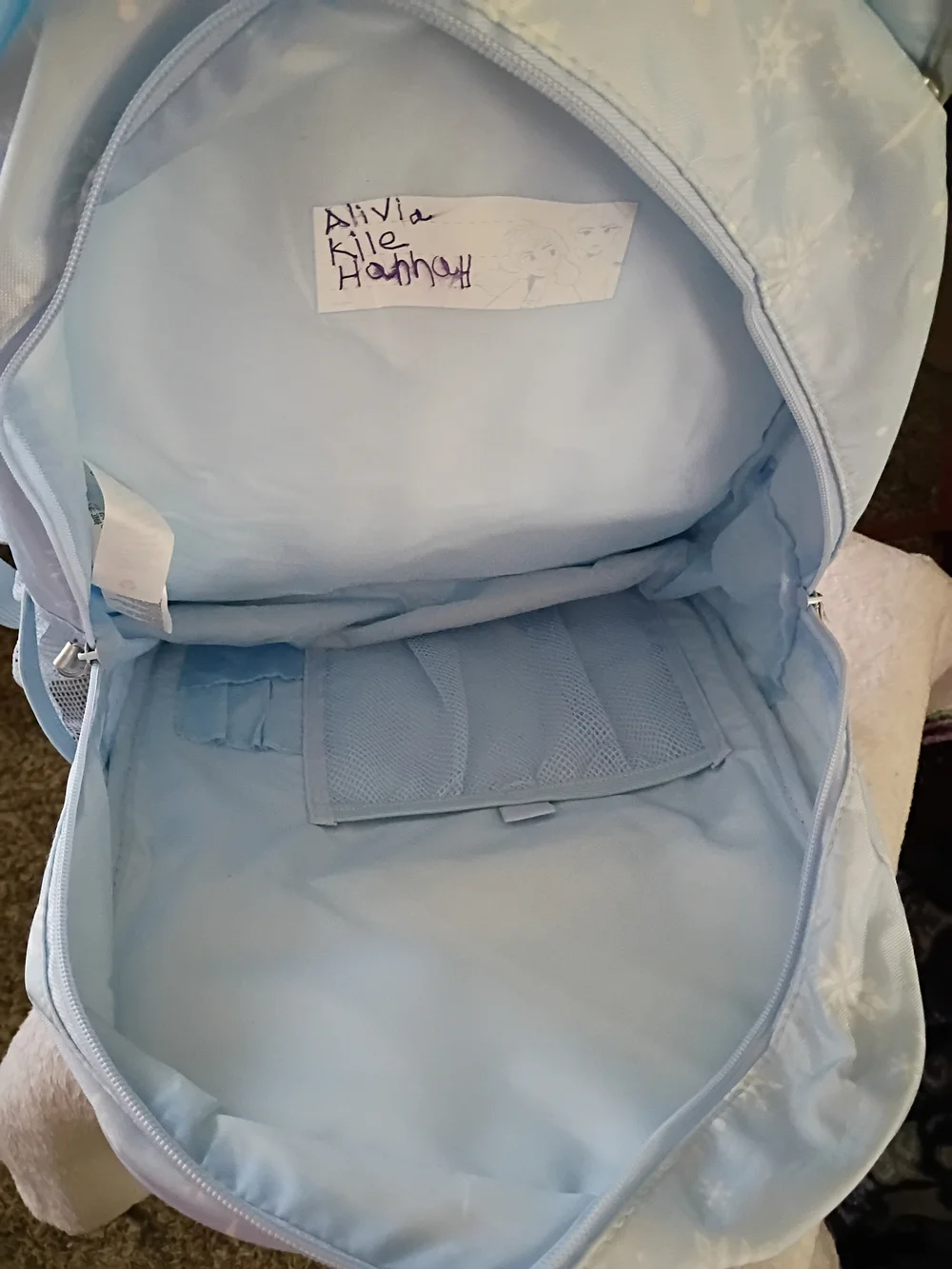 Disney Frozen Light Blue and Purple Kids Backpack